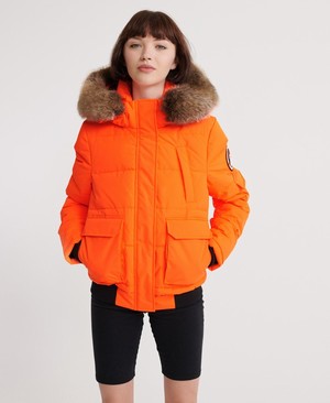 Superdry Ella Everest Bomber Női Kabát Narancssárga | HUDKI4539